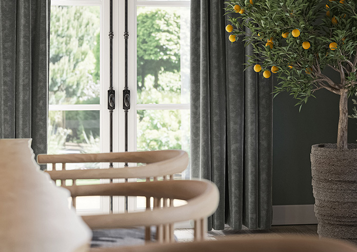 Oleander, Charcoal - Made to Measure Curtains - Image 5